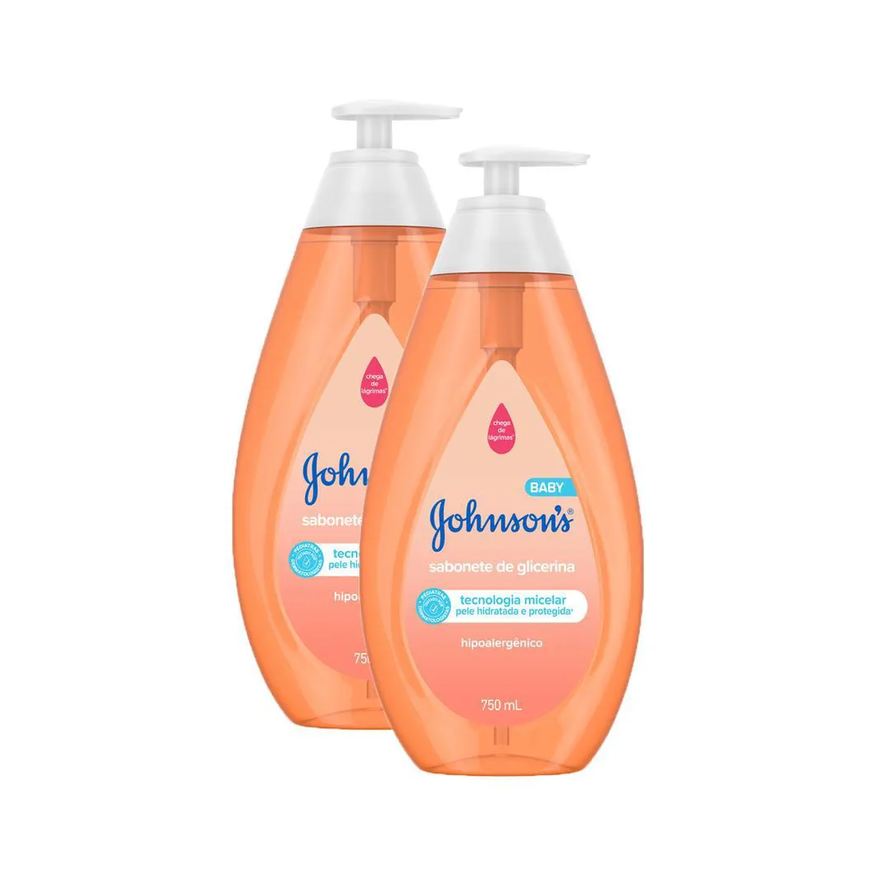 Johnson's Baby Kit com 2 Sabonetes Líquido da Cabeça Aos Pés 750ml