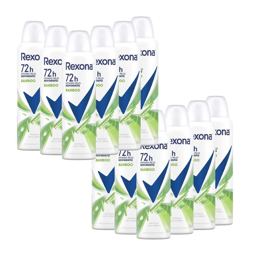 Rexona Kit 12 Desodorante Stay Fresh Bamboo + Aloe Vera 150ml