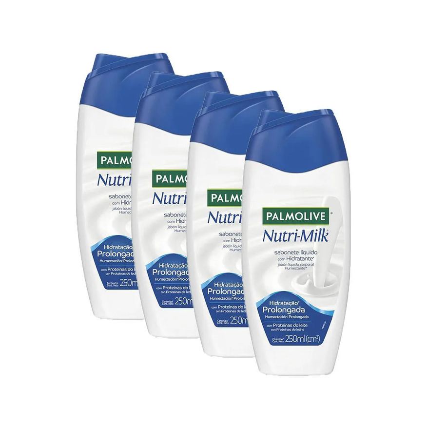 Palmolive Kit com 4 Sabonete Líquido Nutri-Milk Hidratante 250ml Cada