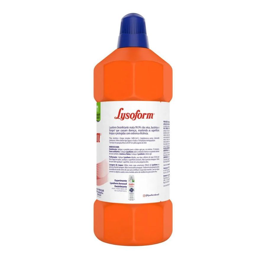 Bruto Desinfetante Lysoform Uso Geral Suave Odor 1l