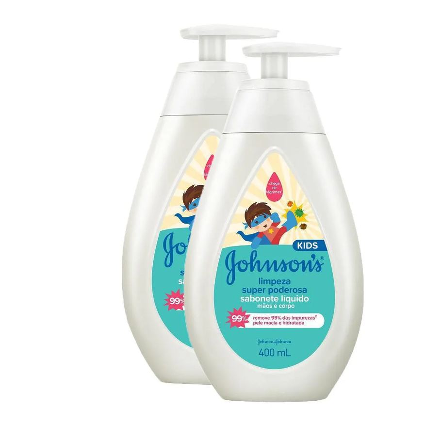 Johnson & Johnson Kit 2 Sabonetes Líquido Johnson's Limpeza Super Poderosa 400ml