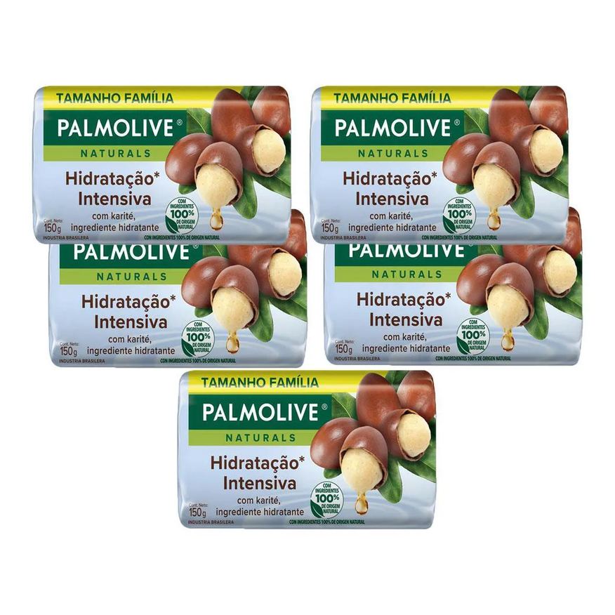 Palmolive Kit 5 Sabonetes em Barra Naturals Hidratação Intensiva 150g