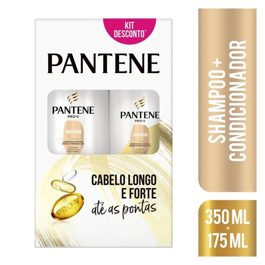 Pantene Shampoo Hidratação 350ml + Condicionador 175ml