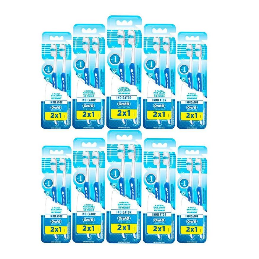 Oral-b Kit 10 Escova Dental Indicator Plus 40 Leve 2 E Pague 1