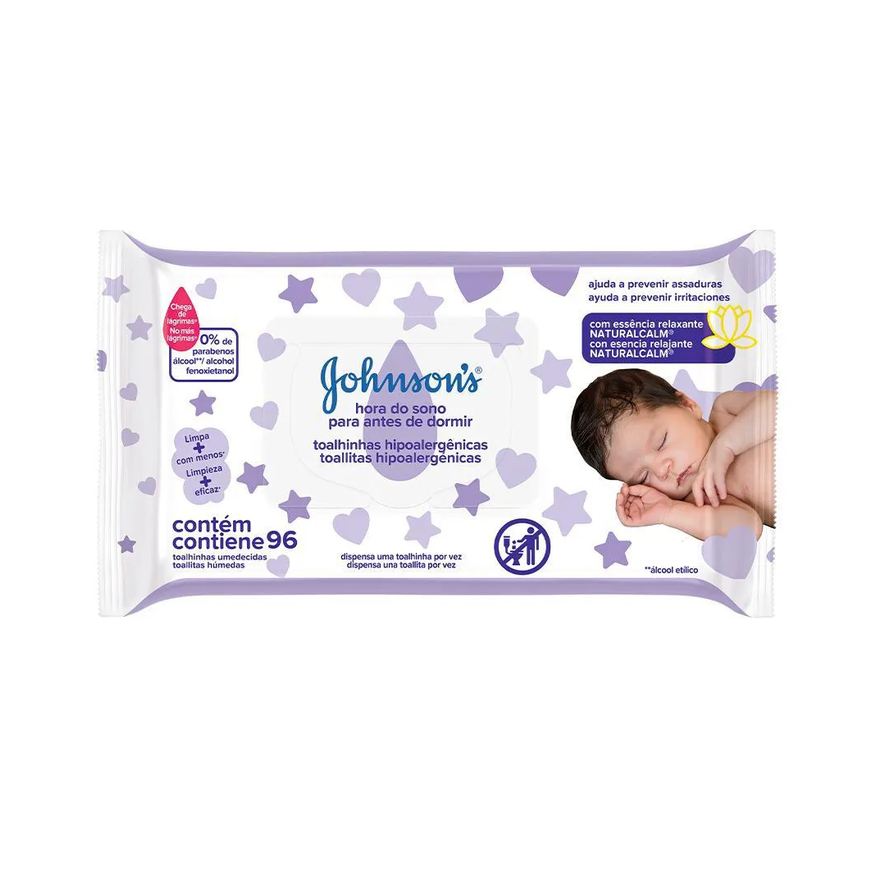 Johnson's Baby Lenço Umedecido Hora do Sono 96 unidades