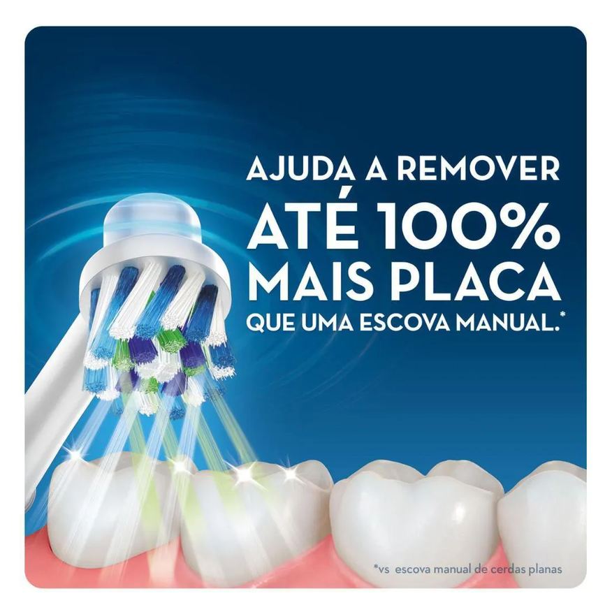 Oral-B Kit Escova Elétrica Vitality D12 110v + Refil Cross Action - 2 unidades