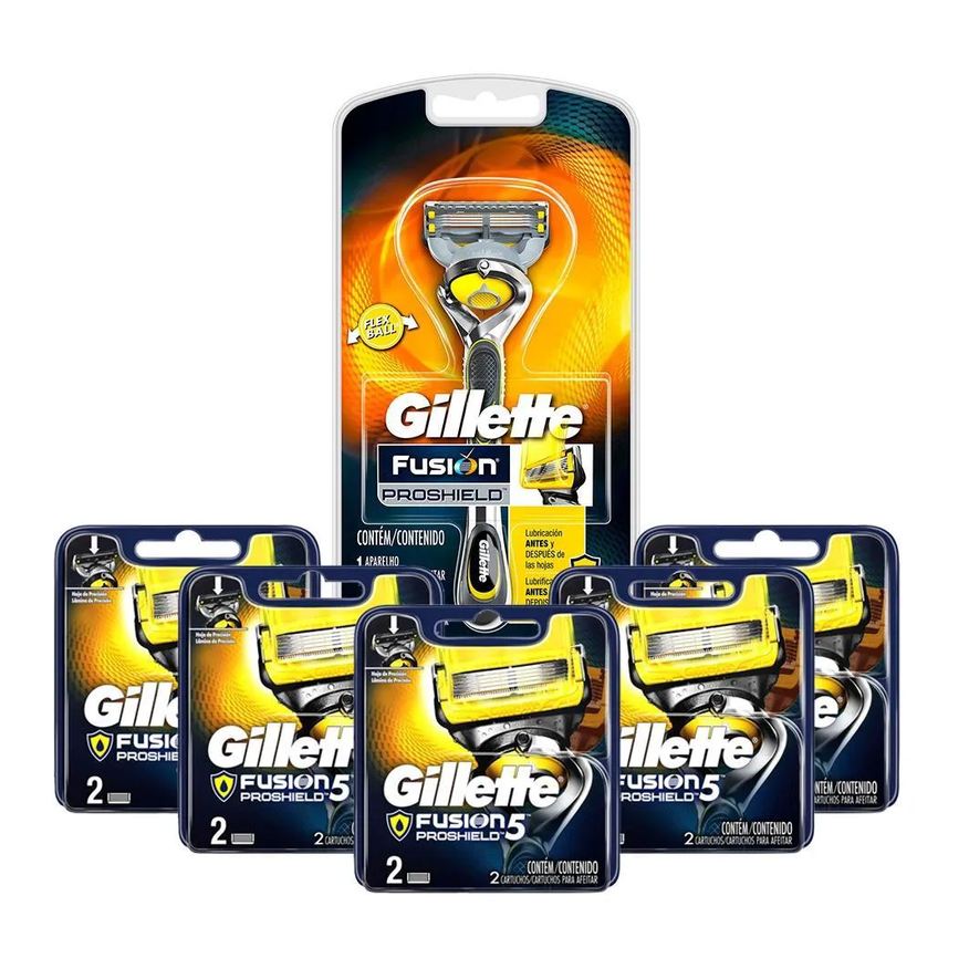 Gillette Kit Gillete Fusion Proshield com 1 Aparelho + 10 Cargas