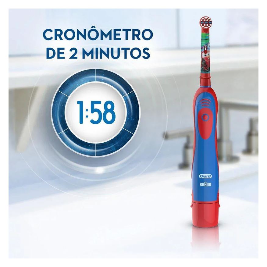 Oral-B Escova Elétrica Disney Pixar Cars + 2 Pilhas Aa