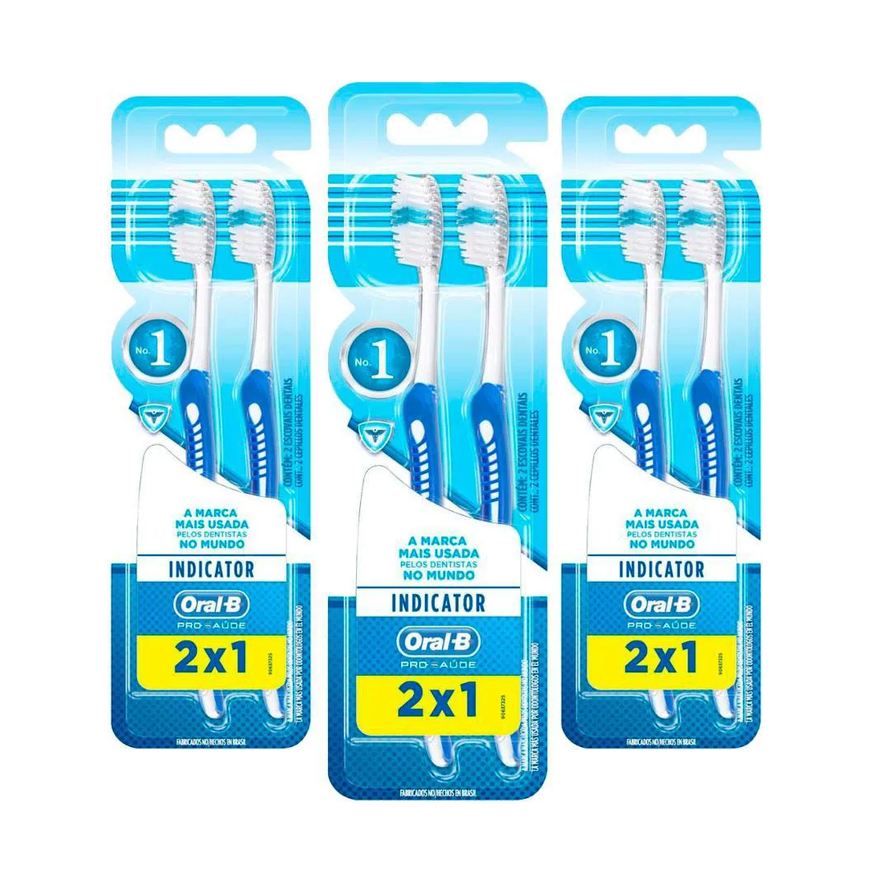 Oral-b Kit 3 Escova Dental Indicator Plus 40 Leve 2 e Pague 1