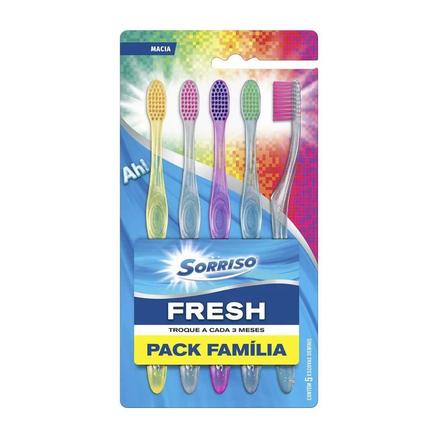 Sorriso Escova Dental Fresh com 5 unidades