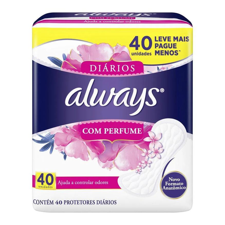 Always Protetores Diários com Perfume 40 unidades