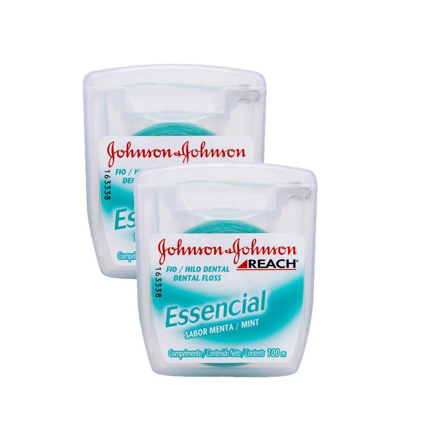 Reach Kit 2 Fios Dentais J&j Essencial Menta 100m