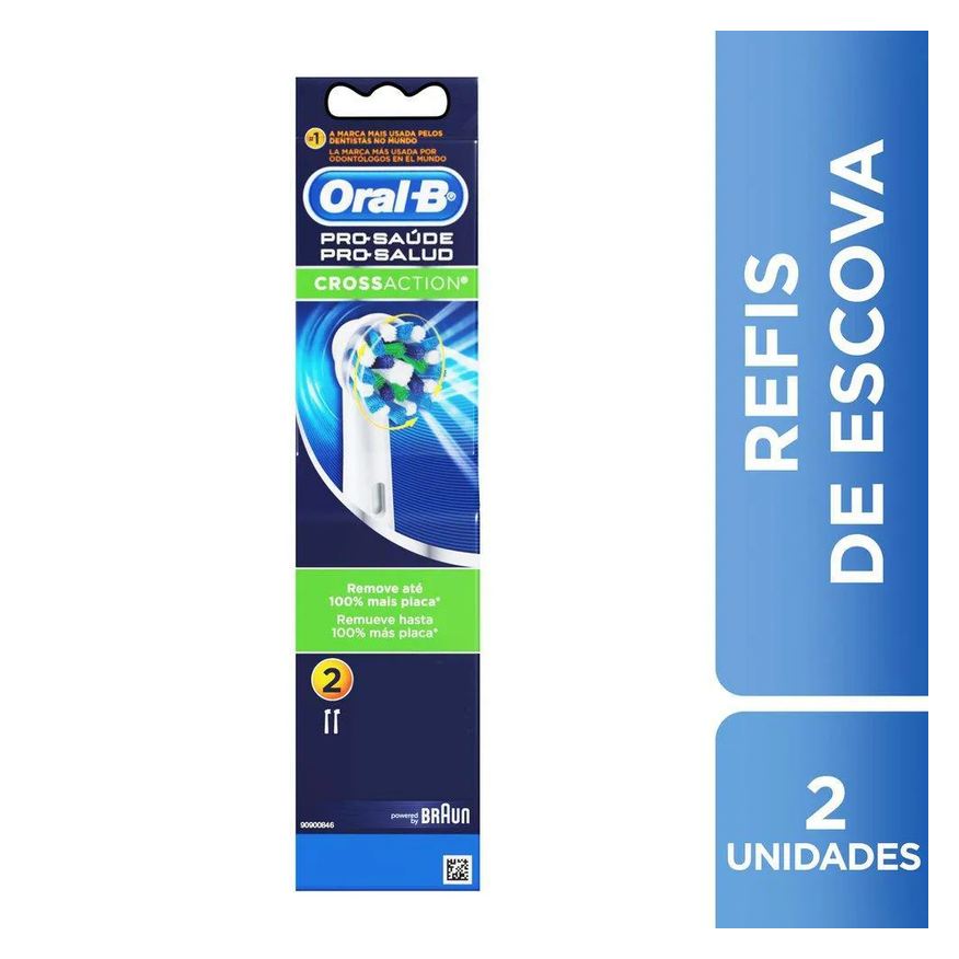 Oral-B Refil Escova Elétrica Pro-Saúde Cross Action com 2 unidades