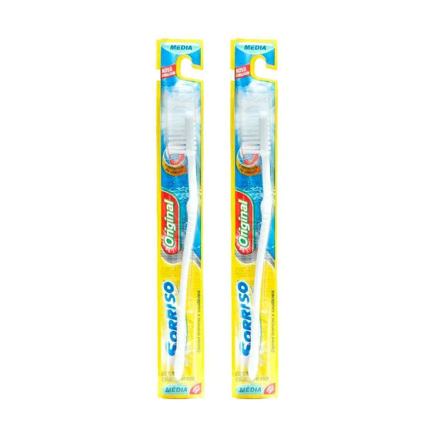 Sorriso Kit 2 Escova Dental Original Média