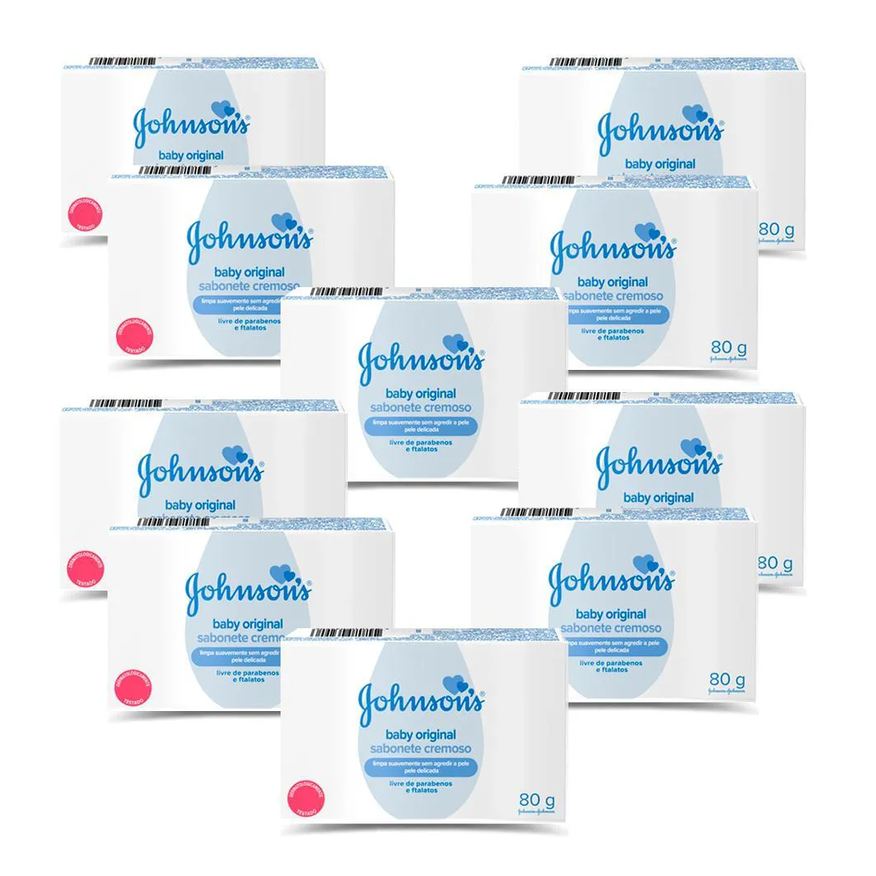 Johnson'S Baby Kit 10 Sabonetes Barra Johnson's Regular 80g