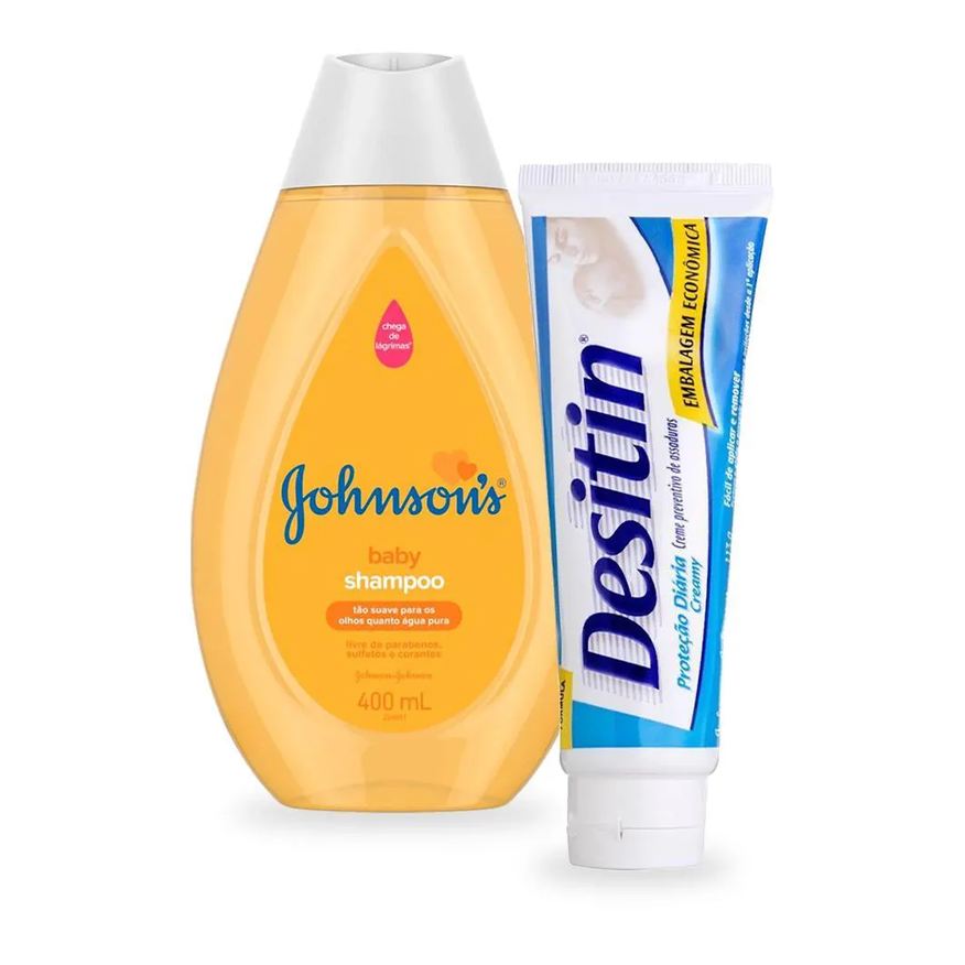 Desitin Creme Preventivo de Assaduras Creamy 113g + Shampoo Johnson's Baby Regular 400ml