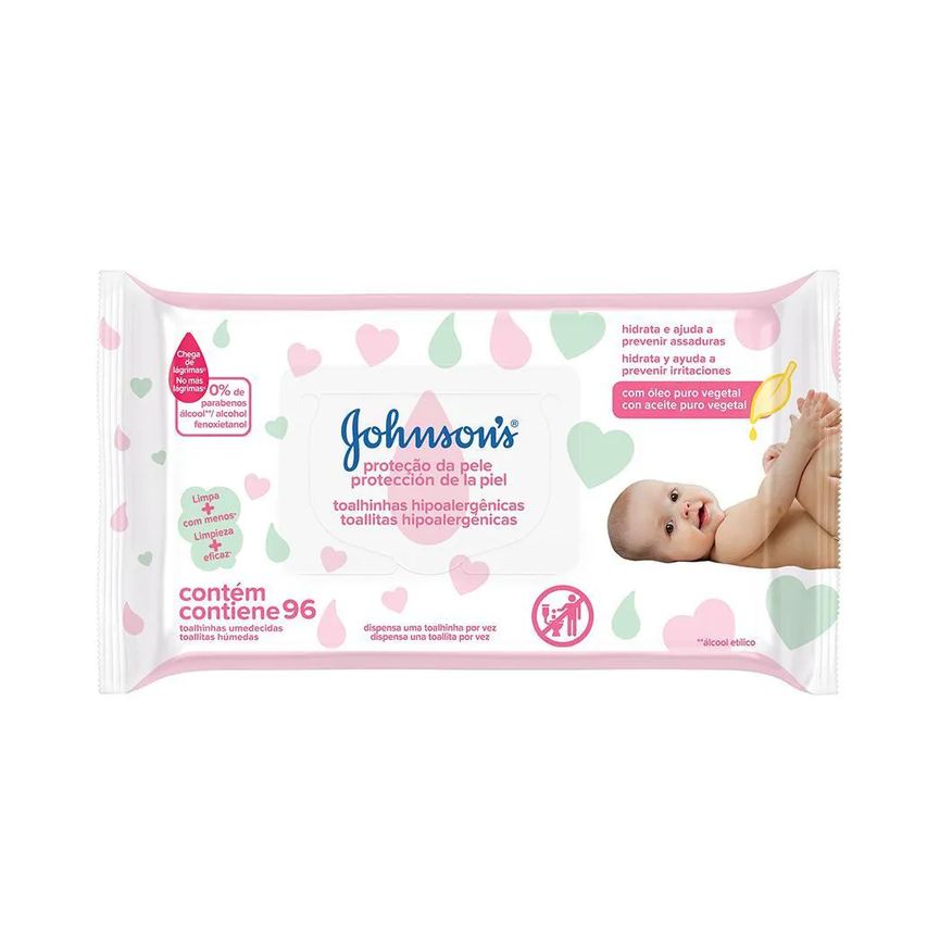Johnson's Baby Lenço Umedecido Extra Cuidado 96 unidades