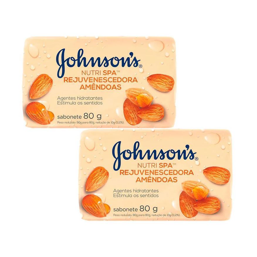 Johnson & Johnson KIT 2 SABONETE BARRA JOHNSON'S REJUVENESCEDORA AMêNDOAS 80g
