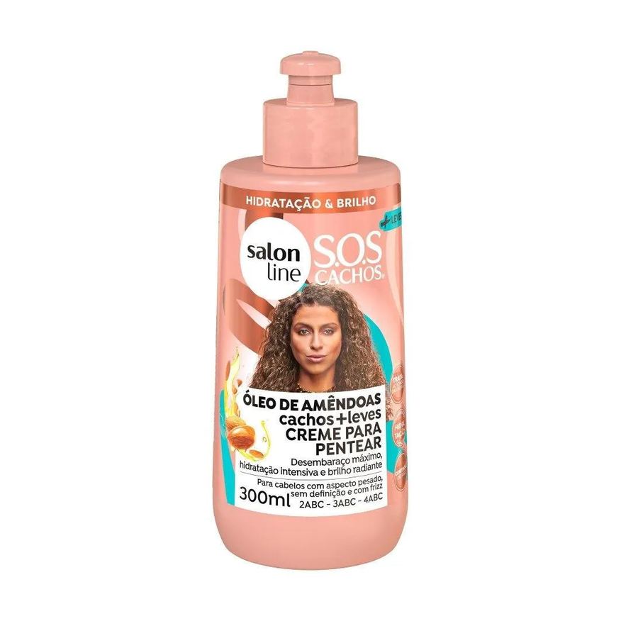 S.O.S Cachos Creme para Pentear Sos Cachos Óleo de Amendôas 300ml