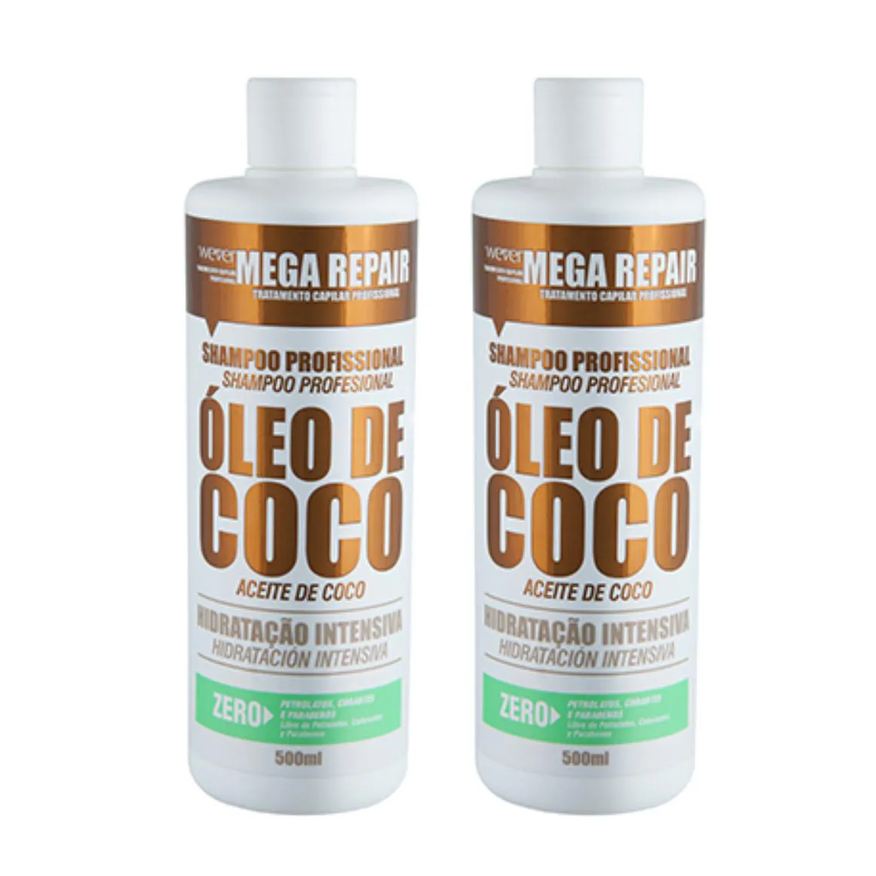 Wever Ind E Com De Cosmeticos Ltda Kit C2 Shampoo Óleo de Coco Cabelos Ressecados 500ml – Wever