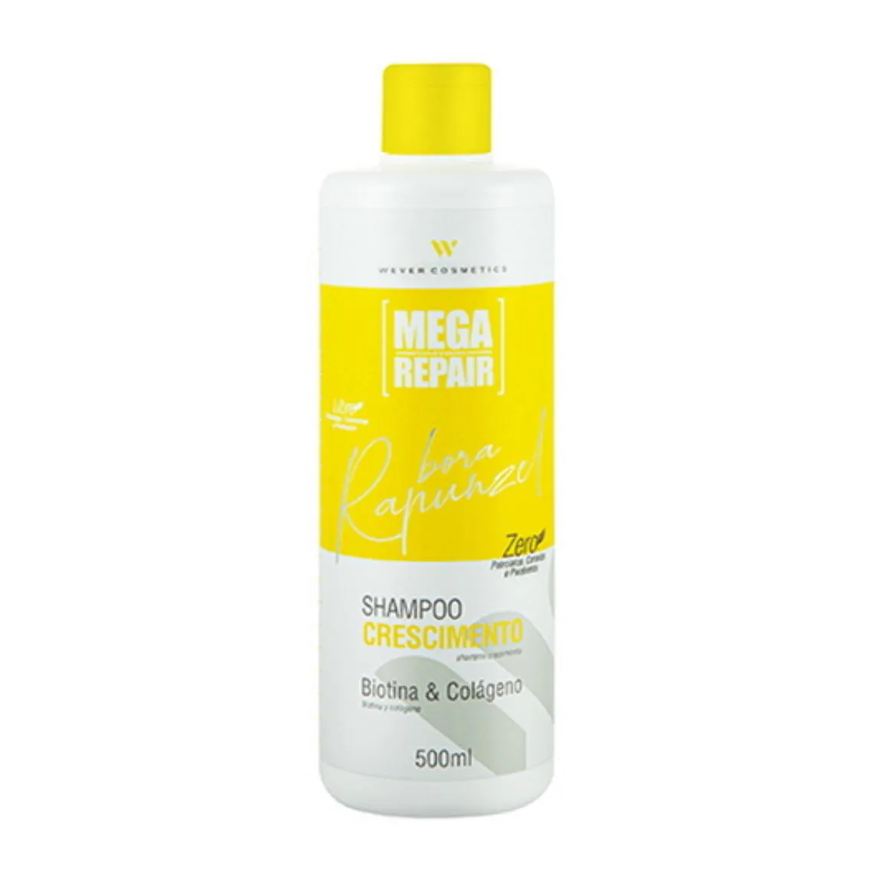 Wever Ind E Com De Cosmeticos Ltda Shampoo Wever Cosméticos Rapunzel Mega Repair Fortalecimento 500ml