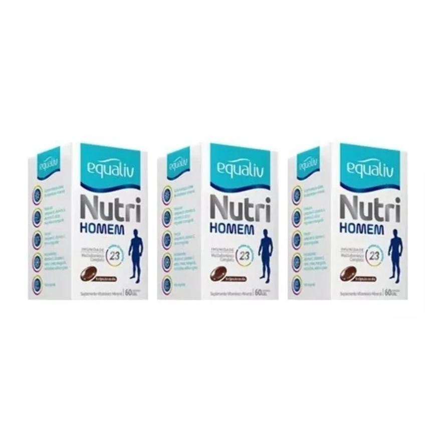 Equaliv Kit C3 Suplemento Vitamínico Nutri Homem C60 cápsulas