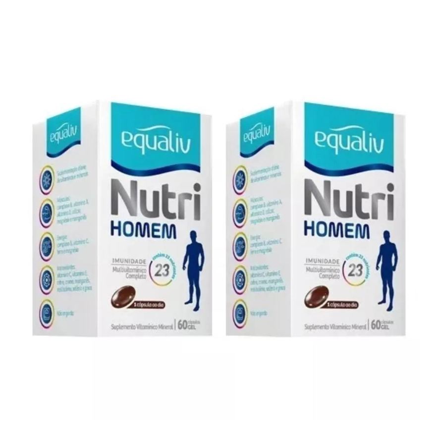 Equaliv Kit C2 Suplemento Vitamínico Nutri Homem C60 cápsulas