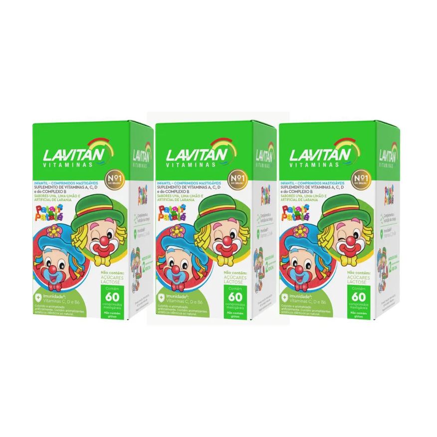 Cimed Kit C3 Suplemento Infantil Sabor Variado 60 Cpr – Lavitan