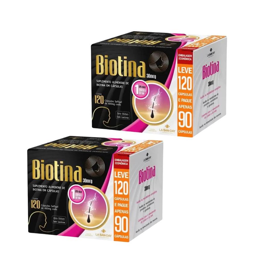 La San Day Kit C2 Suplemento Alimentar Biotina L120 P90 - La San-day