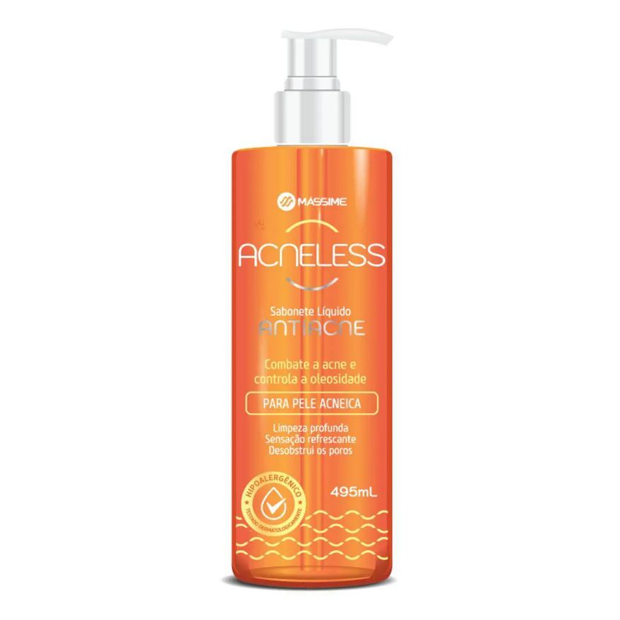Massime Sabonete Líquido para Acne Acneless 495ml