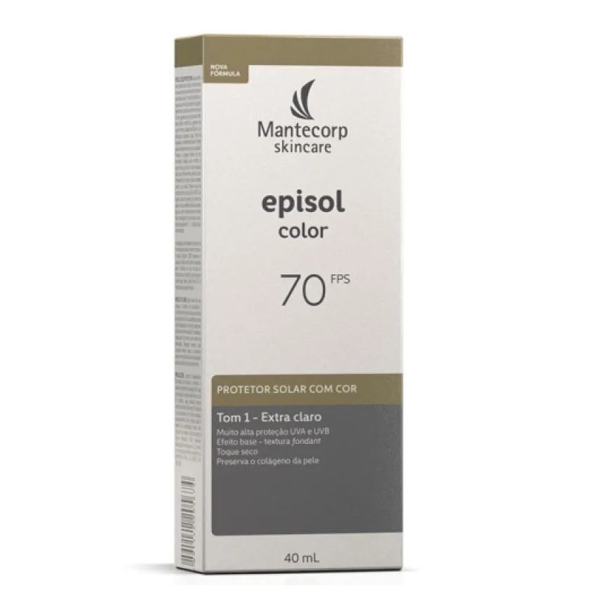 Episol Protetor Solar Color Tom 1 Extra Claro Fps 70 40ml