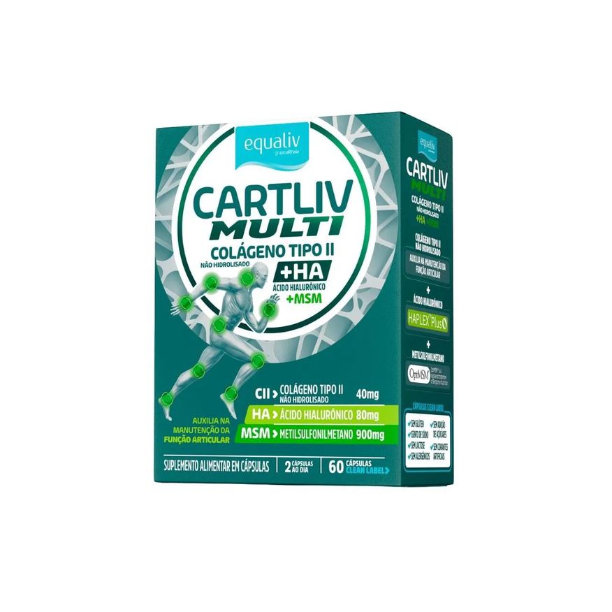 Equaliv Cartliv Multi 60cáps Colágeno Tipo2 Hialurônico Msm
