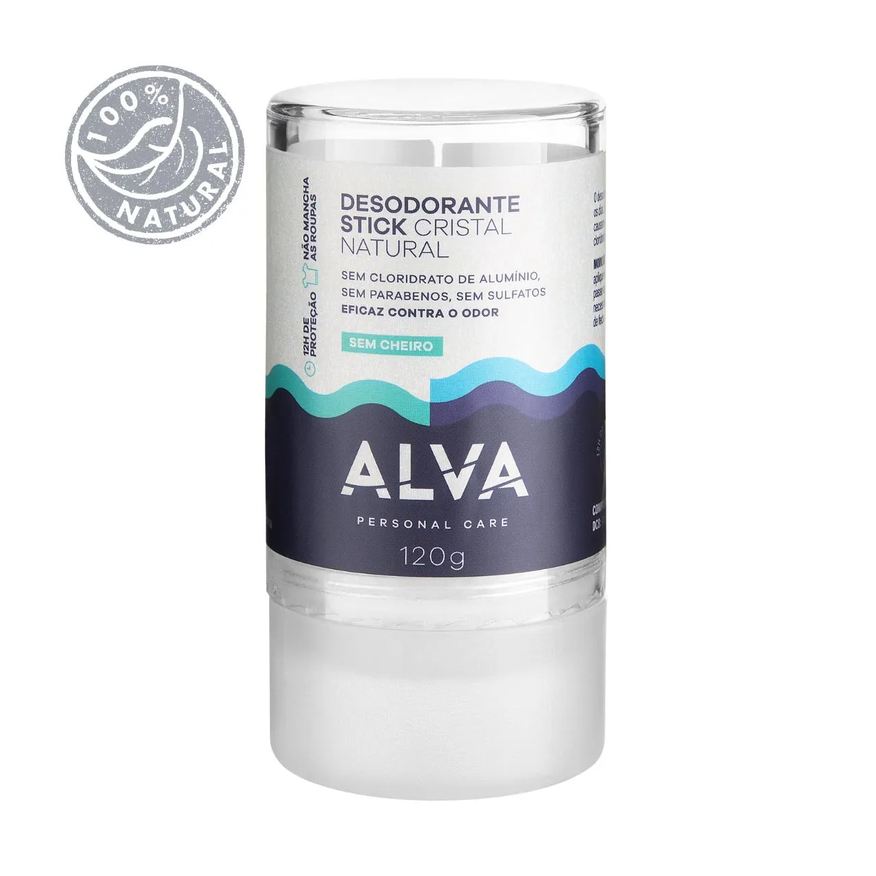 Alva Desodorante Natural Pedra Cristal Alemanha Kit (5 Unid)