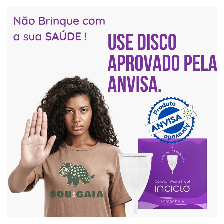 Coletor Kit Menstrual Inciclo A + cápsula Esterilizadora Lavanda / Roxa / Lilás