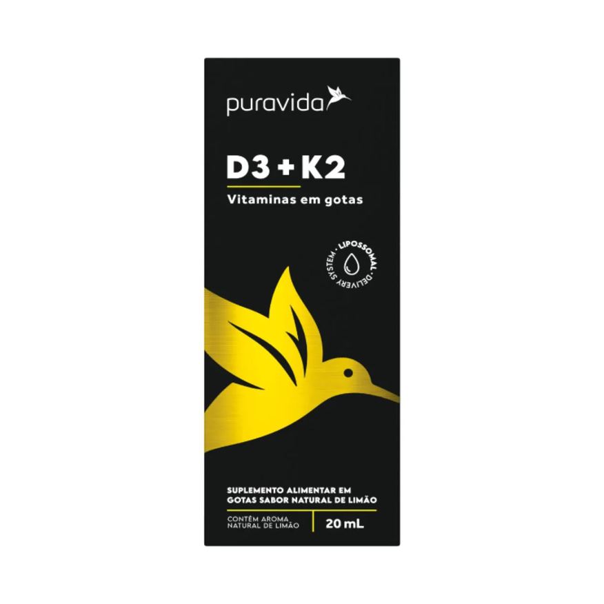Puravida Vitamina D3 + K2 em Gotas Biodisponível
