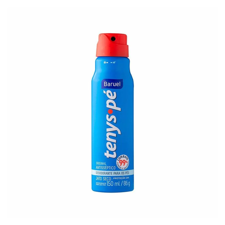 Baruel Talco para Pés Aerosol Tenys Pé Original Antisséptico 24h Adulto 150ml