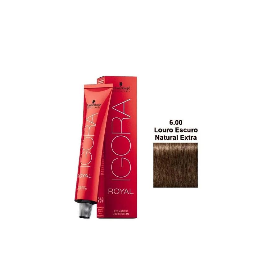 Schwarzkopf Professional Tintura Schwarzkopf Igora Royal 6.00 Louro Escuro Natural Extra