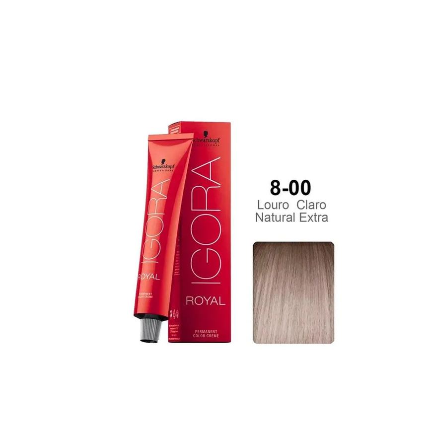 Schwarzkopf Professional Tintura Schwarzkopf Igora Royal 8.00 Louro Claro Natural Extra