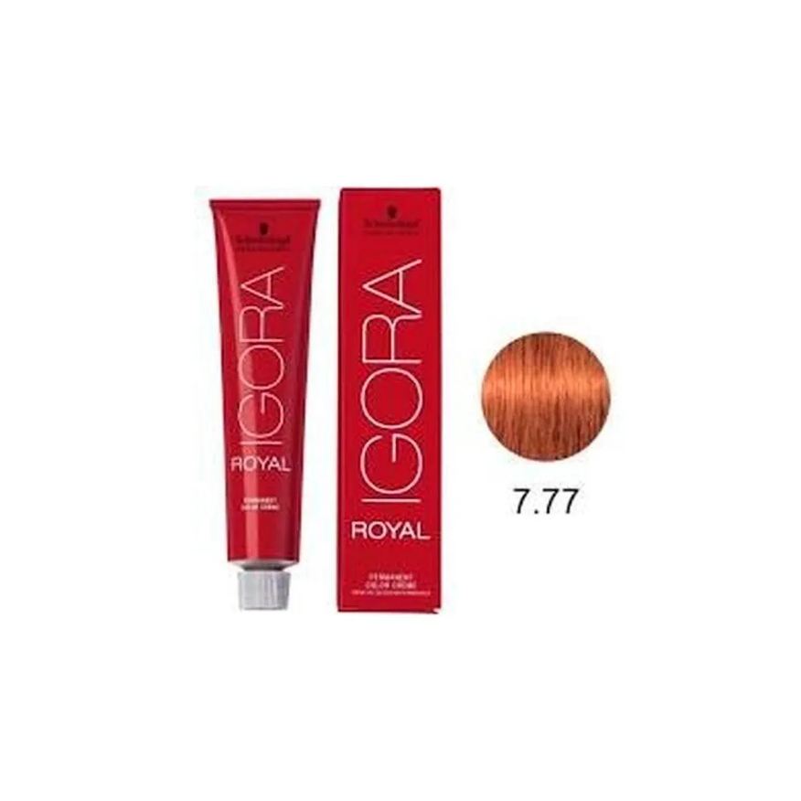 Schwarzkopf Professional Tintura Schwarzkopf Igora Royal 7.77 Louro Médio Cobre Extra