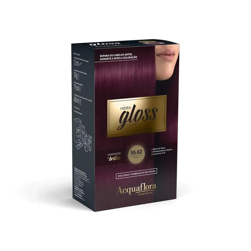Hidra Gloss Tintura Acquaflora 5562 Castanho Claro Violine