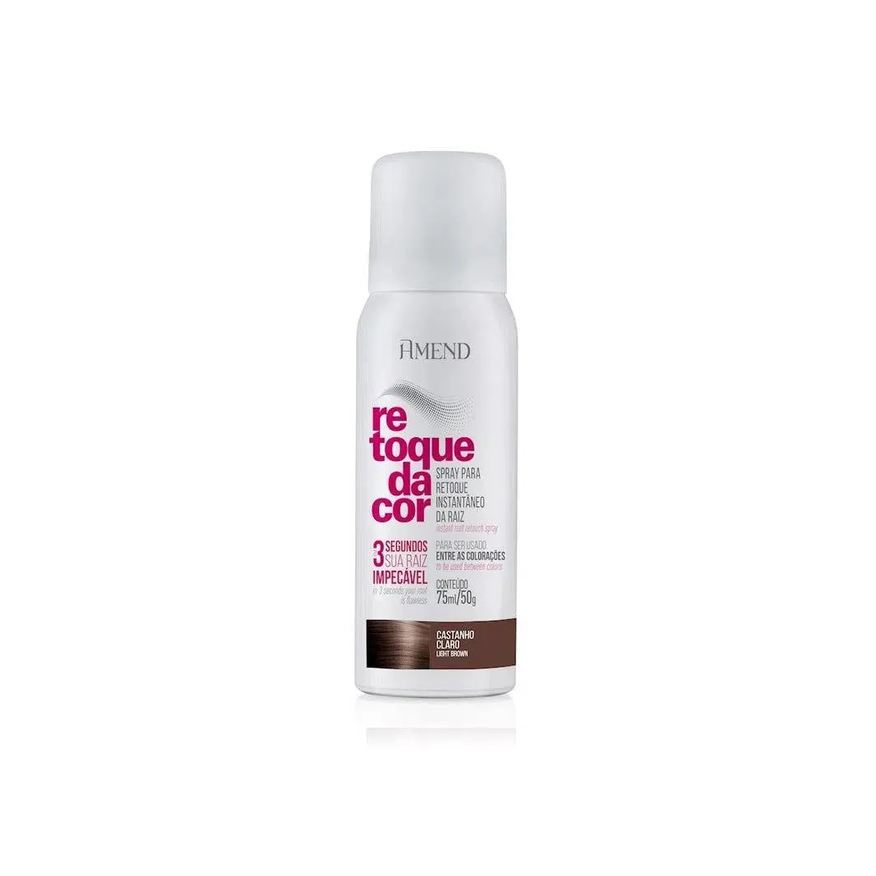 Amend Cosméticos Spray Retoque de Raiz Amend Castanho Claro 75ml