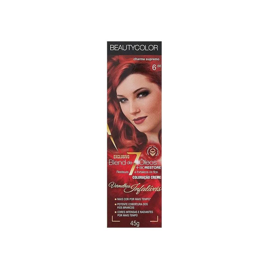 Beauty Color Tintura 6.66 Vermelho Intenso