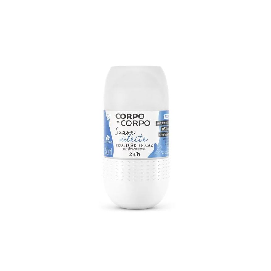 Suave Desodorante Antitransprante Roll-on Davene Corpo a Corpo Deleite Feminino 24h sem Álcool 50ml