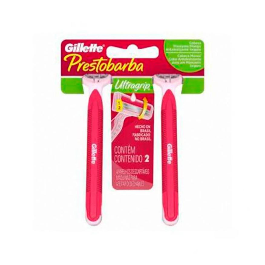 Gillette Aparelho Depilatório Prestobarba Ultragrip Feminino Cabo Móvel C/2un
