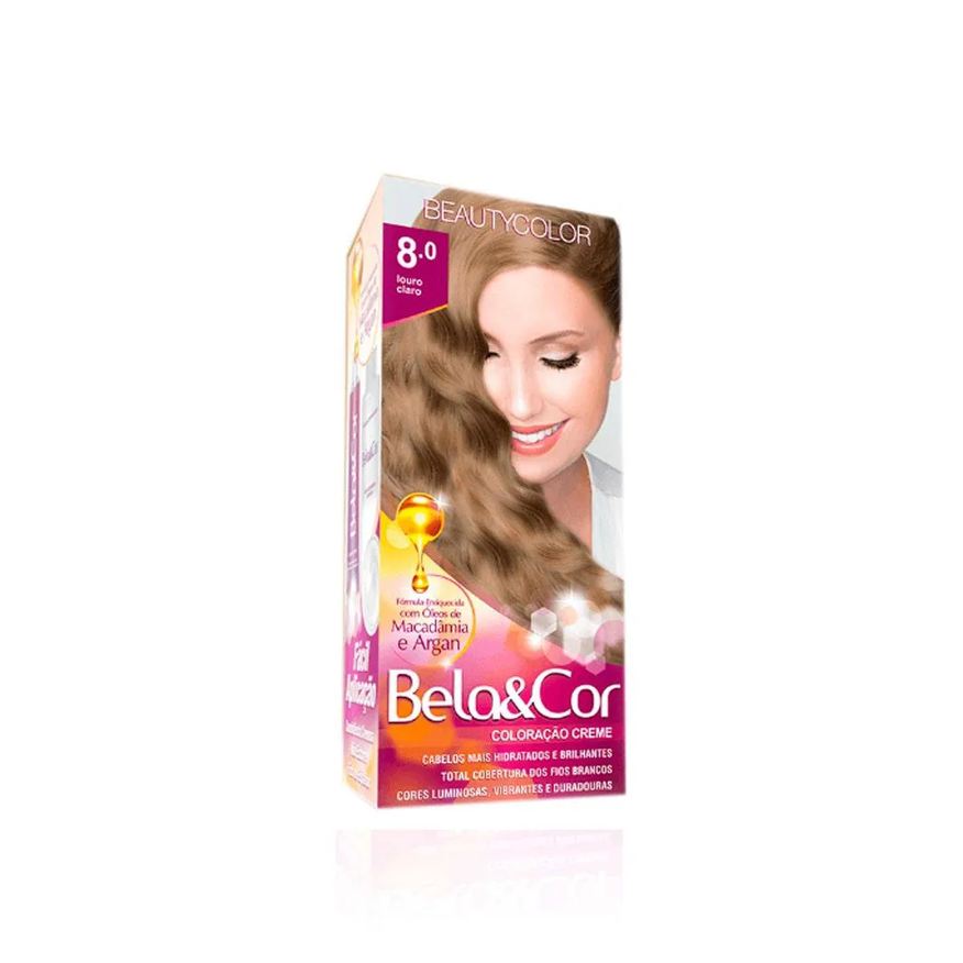 Bela & Cor Tintura Bela Cor Mini Kit 8.0 Louro Claro