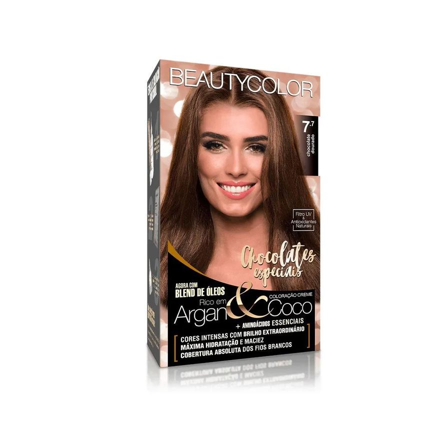 Beauty Color Tintura Kit 7.7 Chocolate Dourado