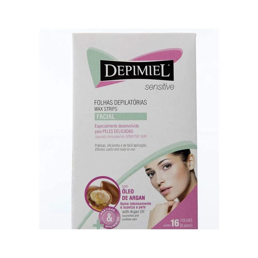 Prontas Folhas para Depilação Facial Depimiel Sensíveis 16fls