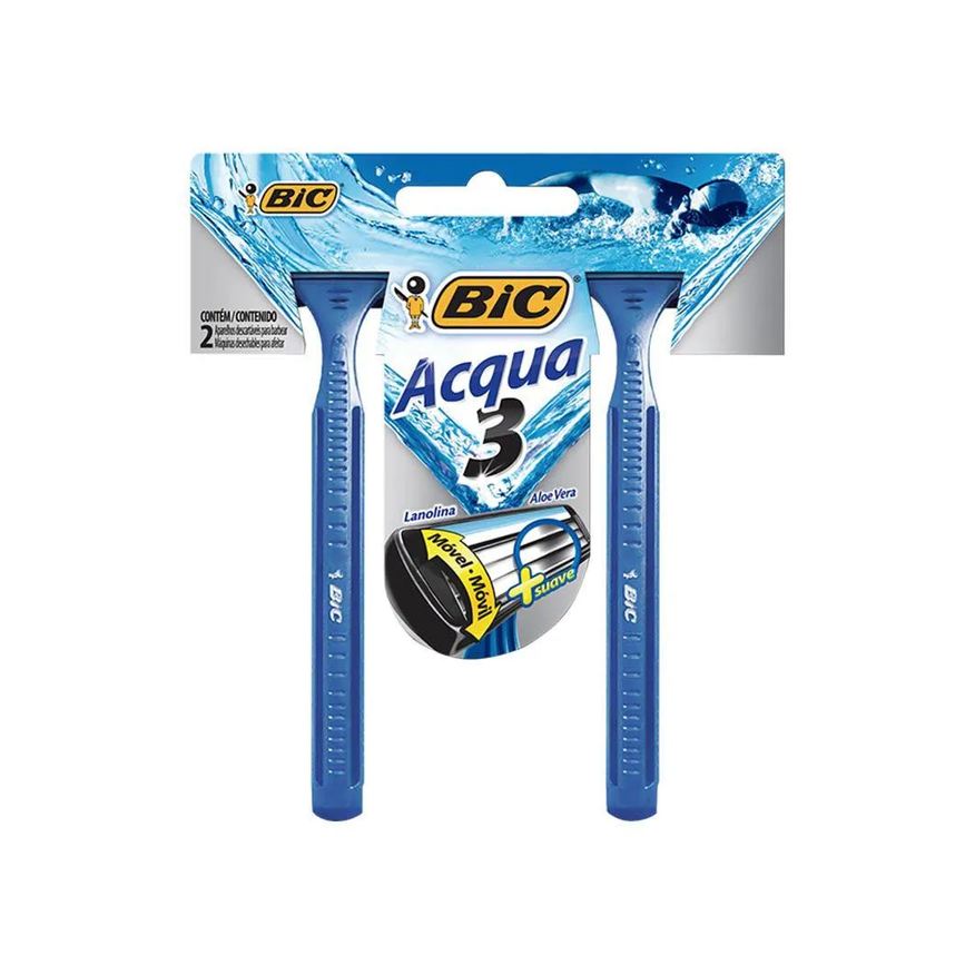 Bic Aparelho de Barbear Acqua 3Lâminas C/2un