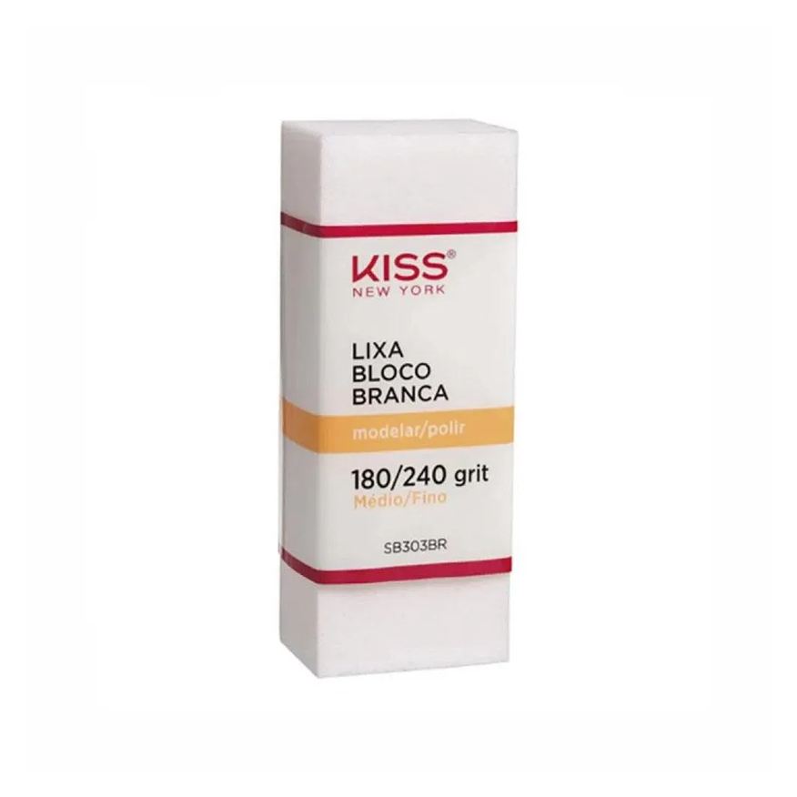 Polidora Lixa para Unhas Kiss Bloco Branca