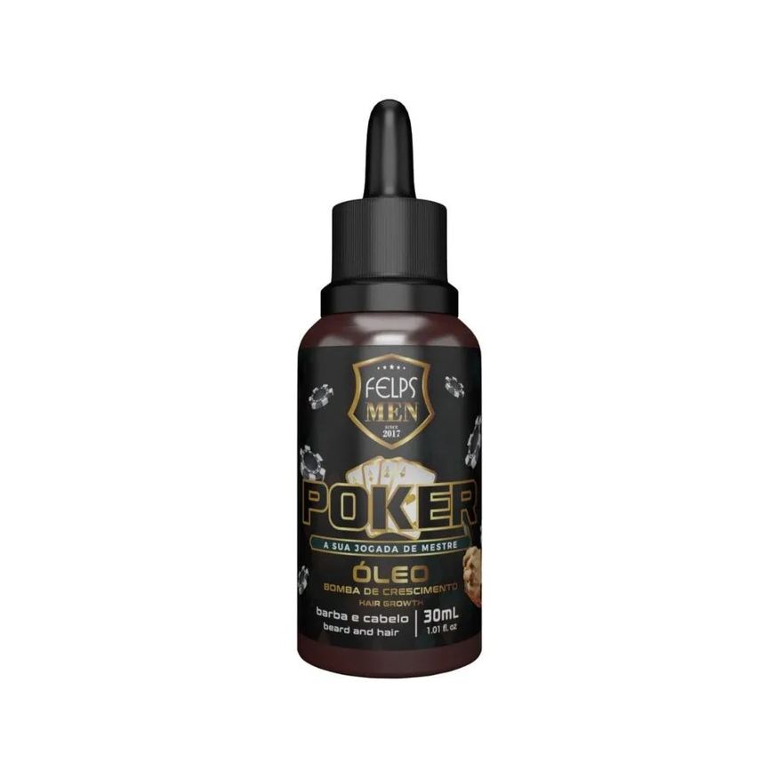 Felps Óleo Capilar Profissional Men Poker Barba e Cabelo 30ml